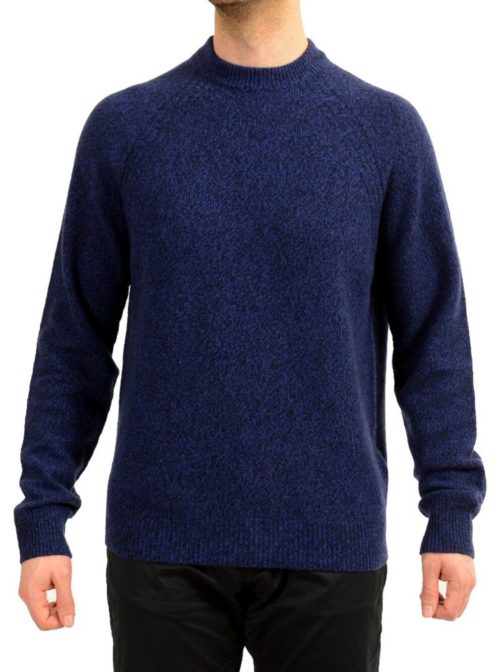 Versace Men's Blue Cashmere Crewneck Pullover Sweater US XL IT 54